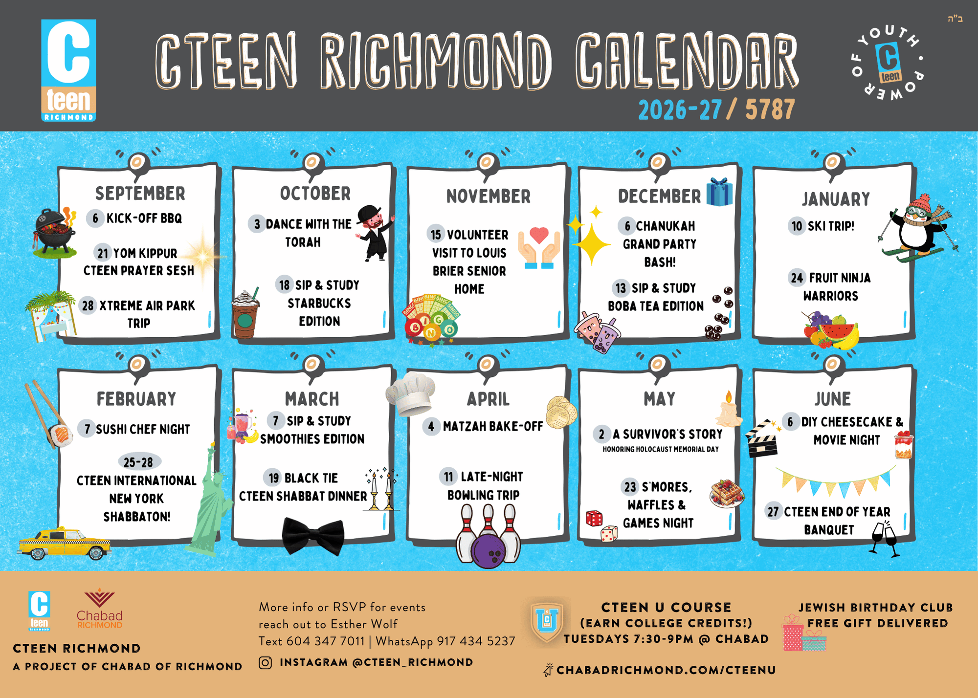 CTeen Richmond 2026-27 Calendar